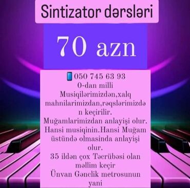 rus dili oyrenmek: Sintezator, piano dərsləri. 0 - dan. Milli musiqilərmizdən, xalq