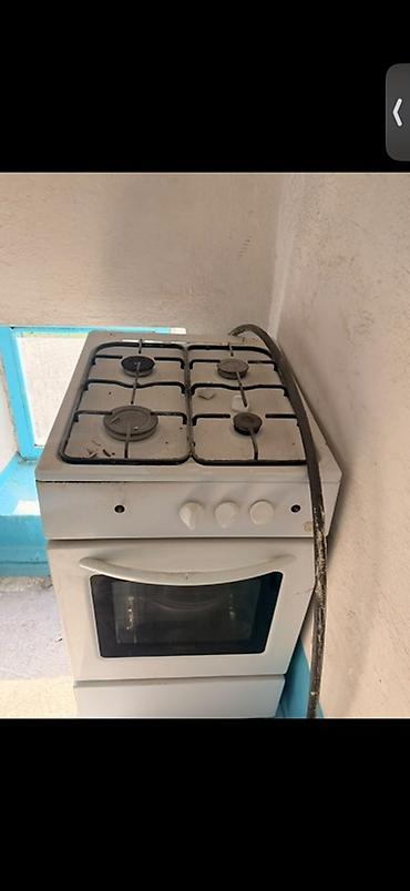 Кухонные плиты и варочные поверхности: Газовая печь, Б/у, Напольная, цвет - Белый — 2
