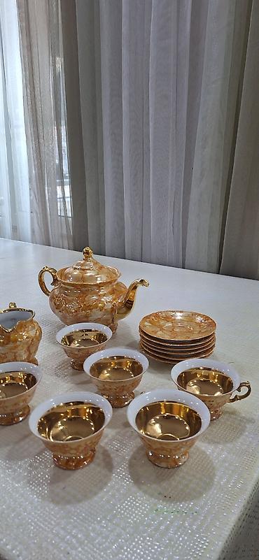 Qab-qacaq və mətbəx ləvazimatları: Çay dəsti, rəng - Qızılı, 6 nəfərlik, Polşa — 4