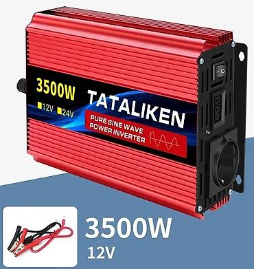 Инверторы: Автомобильный Инвертор из 12V - 220V Электронный показателем 3500W — 1