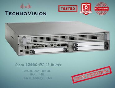 modem router: Cisco ASR1002 ESP10 (10G) ✔️Sertifikasiyadan keçmiş təcrübəli