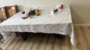 комплект стол со стульями: Стол для зала, Б/у, Складной, Прямоугольный