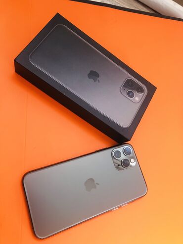 apple на запчасти: IPhone 11 Pro, Б/у, 256 ГБ, Черный, Зарядное устройство, Чехол, Коробка, 100 %