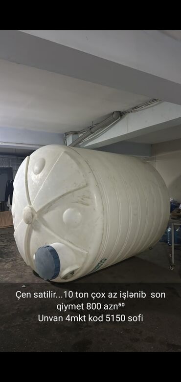 işlənmiş çənlər: Bak, Plastik, 10000 l l, İşlənmiş, Ünvandan götürmə