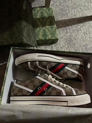 кеды gucci: Кеды с монограммой люксовая качество - Модель: низкие кеды на — 1