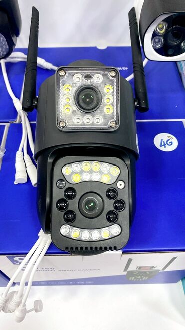 Səs gücləndiriciləri: Simsiz Wifi ptz 2 kamera 360° 8mp/4K Çöl səraiti ücün matorlu 2