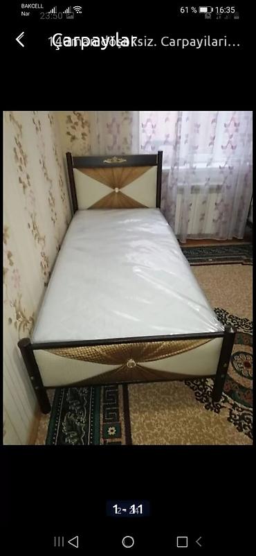 Sifarişlə çarpayılar: Birnəfərlik, Bazasız, Pulsuz matras, Siyirməsiz, Azərbaycan, Metal — 8