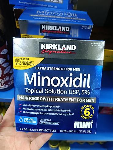 аппликатор: Набор для стимуляции роста волос: Minoxidil 5% Kirkland + дермароллер — 7