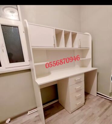 Uşaq masaları: Oğlan və qız üçün, Yeni, Siyirməli, Yazı masası, Stulsuz — 8