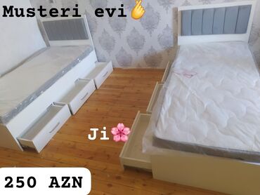 Uşaq və gənc otağı üçün dəstlər: Təknəfərlik çarpayı, Bazasız, Matras ilə, Siyirməli