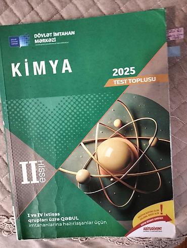 kimya dim: Məhsul: “Kimya – Test Toplusu 2025”, II hissə Nəşriyyat/layihə — 1