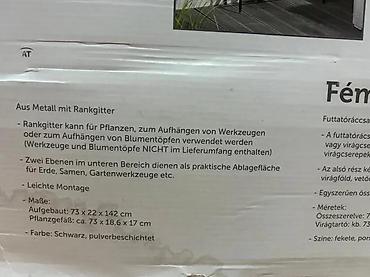 Žardinjere: Belavi metalna visoka greda za balkon sa rešetkom za penjačice - — 5