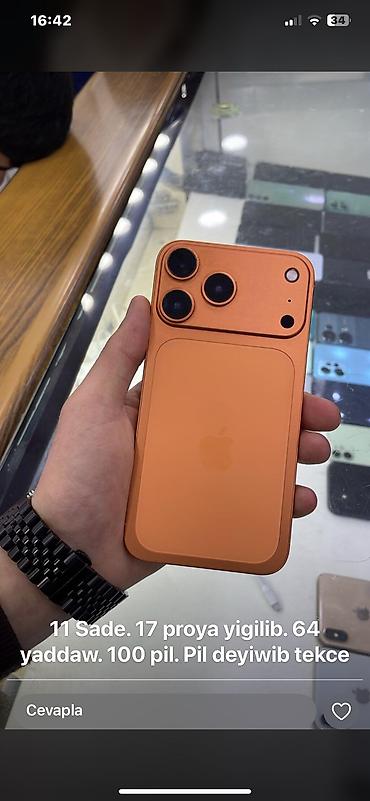 iphone x max ikinci el: IPhone 11, 64 GB, Narıncı — 1