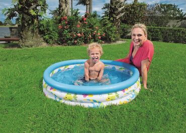 бассейн для семейного отдыха: Надувной бассейн Bestway Высота 25 см Ширина и длина 102 см Объем