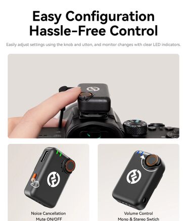 Mikrofonlar: ✅ Hollyland Lark M2S Combo Version həm telefonlar həm də kameralar — 6