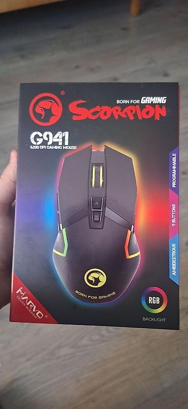 Компьютер жана ноутбук аксессуарлары: Игровая мышь Marvo Scorpion G941 в хорошем состоянии. продаю изза — 1