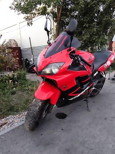 Мотоциклы: Спортивный мотоцикл Honda CBR (класс 600 куб.) в яркой красно‑черной — 4