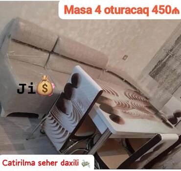 Divan və kreslo dəstləri: Künc divan masa oturacaq rəng seçimi var