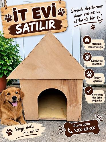 it yuvasi satisi: İt evi – rahat və etibarlı sığınacaq • Material: keyfiyyətli — 1
