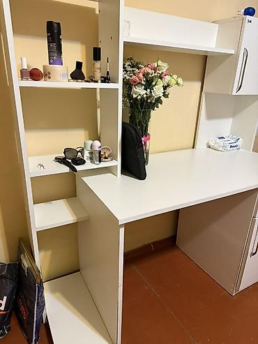 kompüter kreslosu: Ofis/studya üçün iş masası və kreslo dəsti Masa: - Rəng: ağ - Geniş — 4