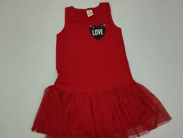 czerwona sukienka satyna: Sukienka, 11 lat, 140-146 cm, stan - Bardzo dobry