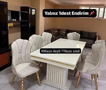 Ağ rəngli yemək otağı dəsti: - 1 ədəd düzbucaqlı masa – parlaq üst lalafo.az -da Ağ rəngli yemək otağı dəsti: - 1 ədəd düzbucaqlı masa – parlaq üst