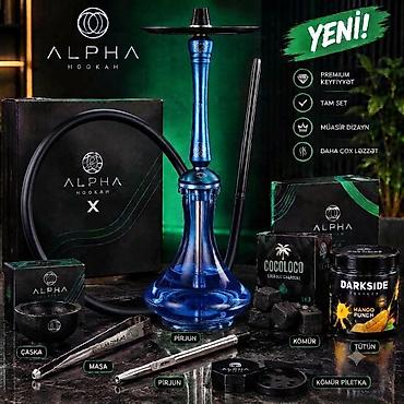 saxsı qelyan: Nargilə dəsti – Original Alpha X Hookah tematik dizayn Paslanmaz — 2