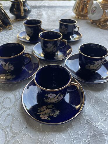 Чайные наборы и сервизы: Чайный набор, цвет - Синий, 6 персон