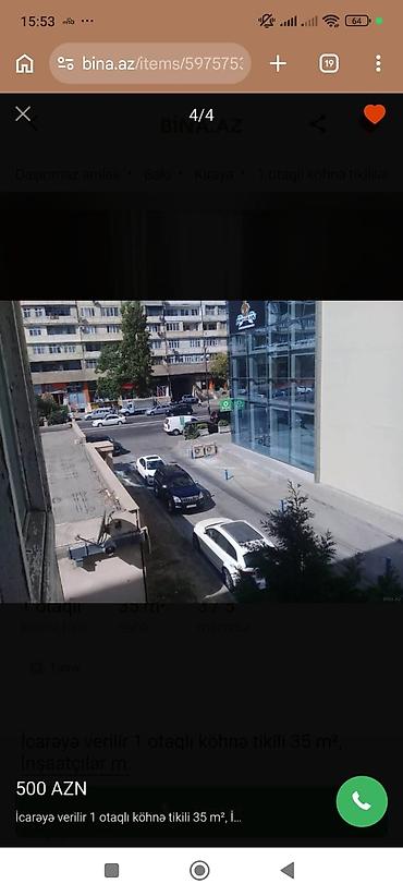 inşaatcılar kirayə: Kirayə verilir 1 otaqlı mənzil, - Şəhər: Bakı (şəkildə İnşaatçılar — 3