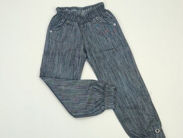 jeansy wiazane nogawki: Spodnie jeansowe, 5-6 lat, 110/116, stan - Bardzo dobry
