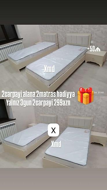 Məhsul: İki ədəd tək nəfərlik çarpayı dəsti - Dəst tərkibi: 2 ədəd