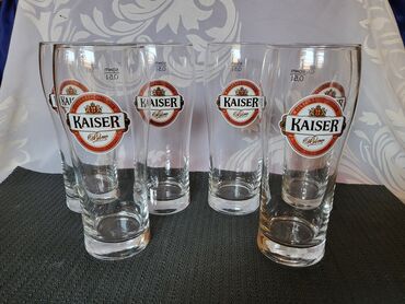 Čaše: Case nove,vintaz Kaiser za pivo. Case komada 6 u ceni — 7
