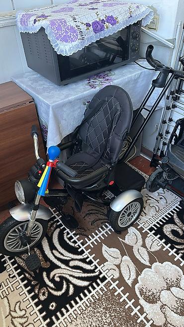 signallar: Uşaq üçtəkərli velosipedi (parental handle ilə) - Rəng: qara/gümüş - — 1