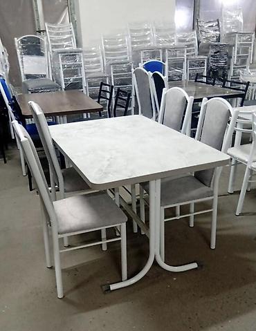 silver kitchen: Кухонный стол и стул, Новый, Бесплатная доставка, цвет - Серый — 1