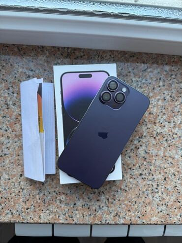 поко х 4 про цена в бишкеке: IPhone 14 Pro Max, 256 ГБ, Deep Purple, Зарядное устройство, Защитное стекло, Чехол, 88 %