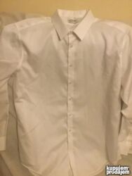 Košulje: Košulja Na duge rukave, L (EU 52), M (EU 50), Calvin Klein, bоја - Bela, Pamuk — 3