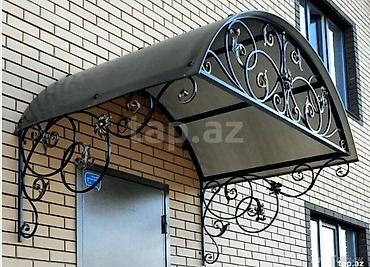 lövhə şəkilləri: 070-879-88-41 Dəmir-bəzəkli giriş çardaqları və vizorlar - Material — 2
