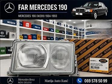 Farovi: STAKLO FARA MERCEDES 190 FAR LAJSNA ISPOD FARA METLICA FARA | Far — 2