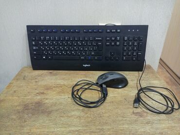 Клавиатуры: Клавиатура, Logitech, Мембранная, Проводное подключение, Размер: 100%