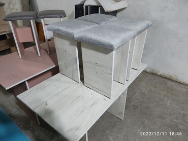 Кухонные столы и стулья: Кухонный стол и стул, Новый, Бесплатная доставка, цвет - Бежевый — 6