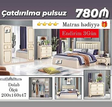Ev və bağ: 2 təknəfərlik çarpayı, Dolab, Komod, Termo, Azərbaycan, Yeni — 2
