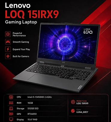 Lenovo LOQ 15IRX9 Gaming Laptop - Model: LOQ 15IRX9 - Rəng: Luna Grey