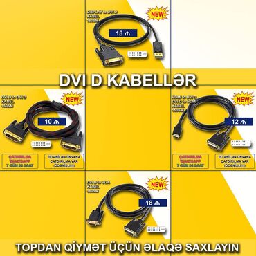 type c hdmi kabel: DVI Kabellər 🚚Metrolara və ünvana çatdırılma var, ❗ÖDƏNİŞLİDİR❗