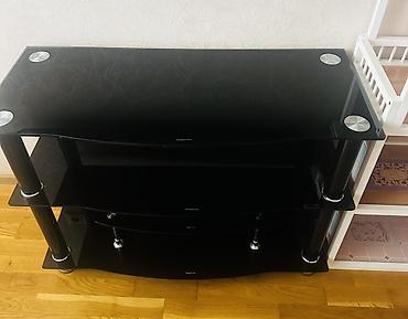 av kabel: Teze Şüşə TV stendi / media konsolu - 4 mərtəbəli konstruksiya — 2