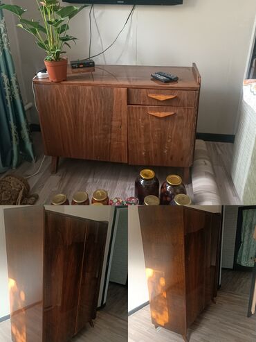 старый сервант: Винтажный комплект мебели в стиле mid-century: комод/буфет и платяной