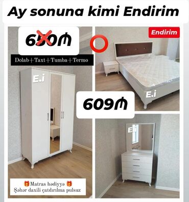 tek neferlik krovat: *Yataq dəsti / Yataq otağı mebeli 609 AZN 💥* ✔️Rəng seçimi var