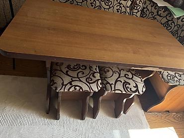 table study: Кухонный уголок с обеденным столом и табуретами. Состав комплекта: - — 2