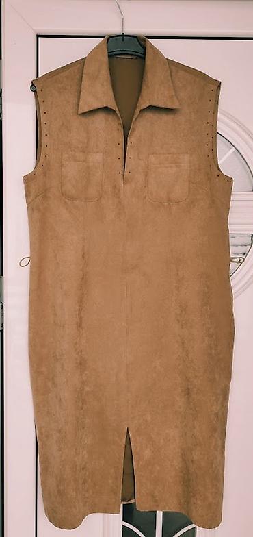 pismo torba mona: Duga bez rukava haljina, veličina L–XL. Model košulja-haljine sa — 1