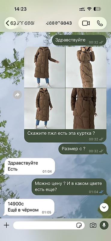 Пуховик, Длинная модель, Стеганый, S