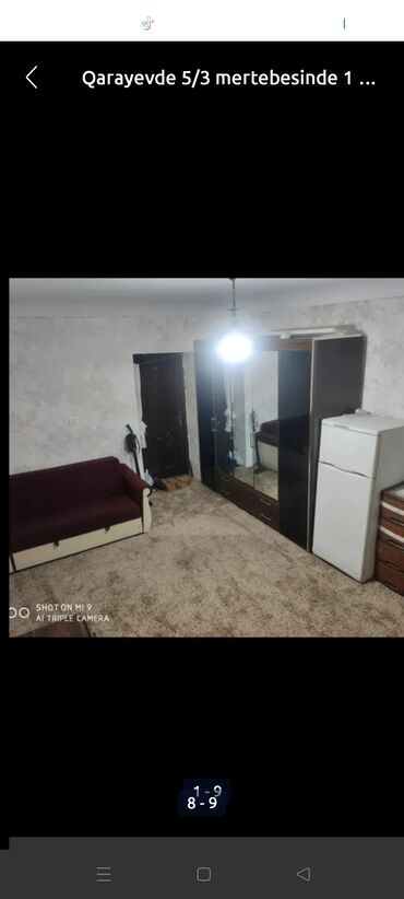 orbita mtk qara qarayev: Qarayevde 5/3 mertebesinde 1 otaqli ev 350 azn qiymet sondu evde